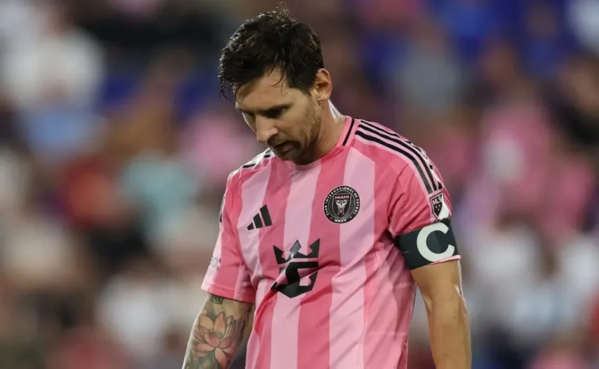 Why is Lionel Messi not playing for Inter Miami in today’s MLS match vs DC United?