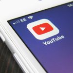youtube logo on gray background