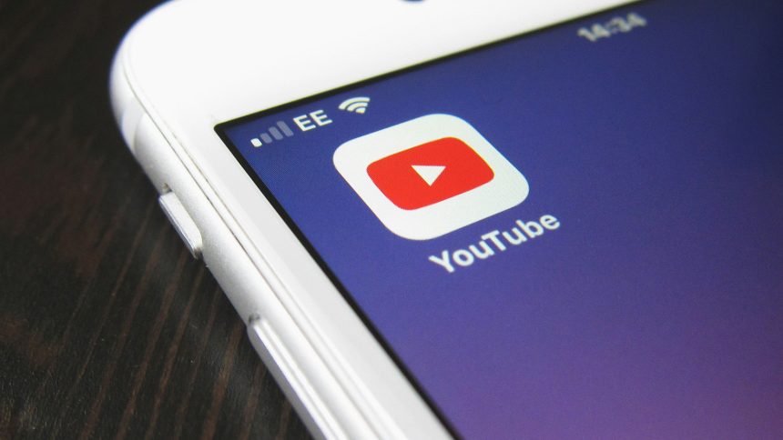 youtube logo on gray background