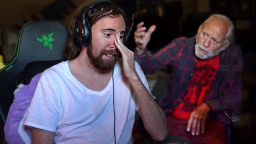 Asmongold looks at the camera.