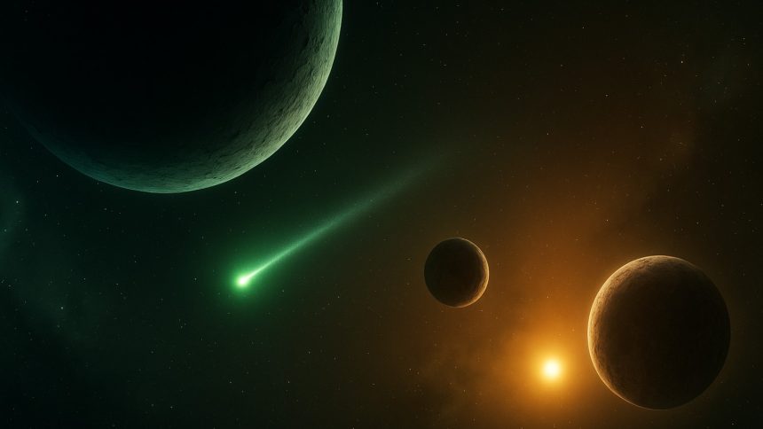 Neil deGrasse Tyson and a sci-fi image of 3I/ATLAS