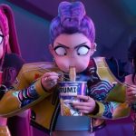The K-Pop Demon Hunters eating.