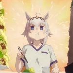 Anime horse girls cheering
