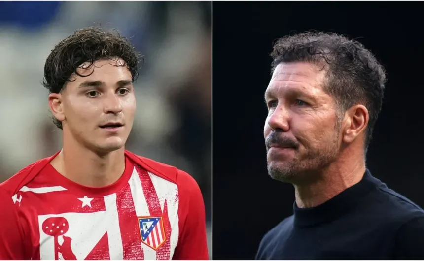 Julian Alvarez reaction goes viral after Simeone substitution in Atletico draw: ‘Always me’