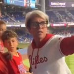 Julia Hill running onto baseball field and being arrested by police