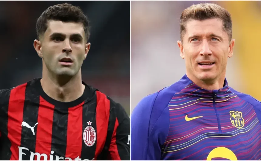 Potential Christian Pulisic and Robert Lewandowski partnership on the horizon? Milan explores shock deal for Barcelona star after first contact with agent