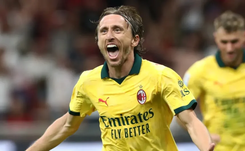 Video: Luka Modric scores first goal for AC Milan against Bologna just after turning 40