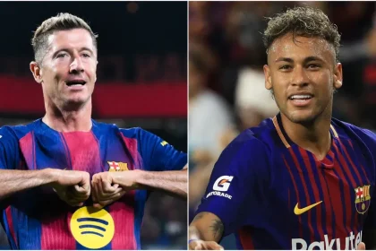 Video: Robert Lewandowski equals Neymar record with Barcelona in clutch header vs. Real Oviedo