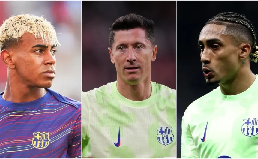 Why are stars Yamal, Lewandowski, Raphinha not playing for FC Barcelona in La Liga game against Valencia?
