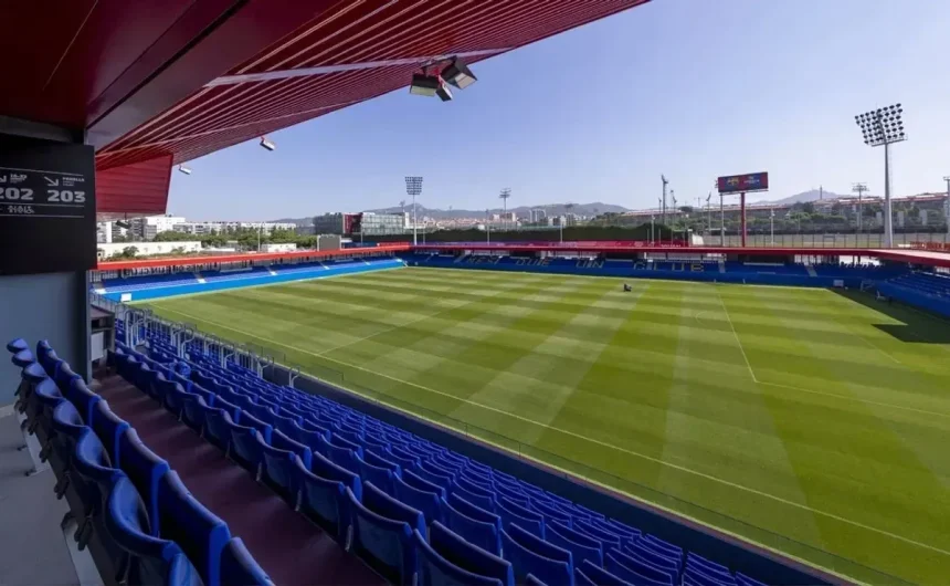 Why is Barcelona vs Valencia being played at Estadi Johan Cruyff instead of Camp Nou or Montjuic?
