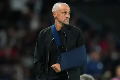 Why is Luis Enrique in the stands watching PSG’s Champions League debut vs. Atalanta?