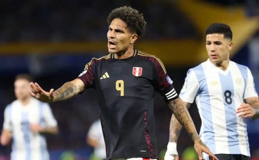 Why is Paolo Guerrero not playing for Peru vs. Uruguay in World Cup 2026 qualifiers?