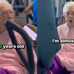 IShowSpeed standing next to older woman rubbing hands