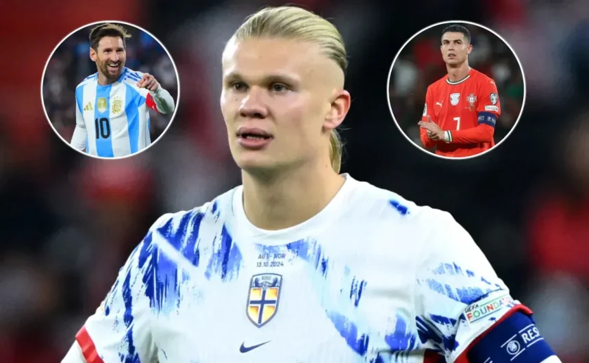 Erling Haaland achieves stunning international milestone with Norway, surpassing Lionel Messi and Cristiano Ronaldo