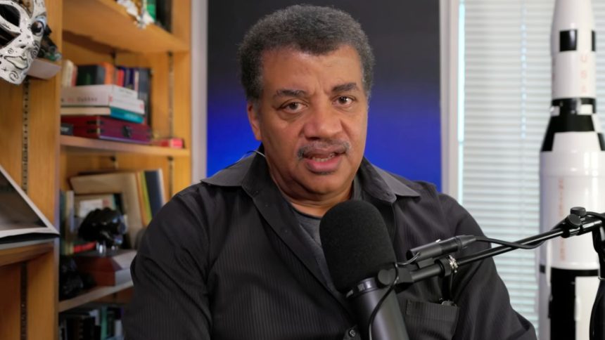 Neil deGrasse Tyson and a sci-fi image of 3I/ATLAS