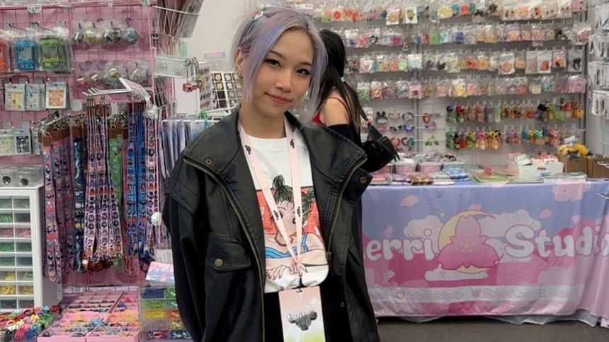 Pokimane and LilyPichu sat on couch talking into microphones