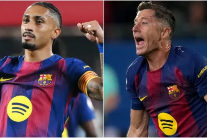 Why aren't Raphinha and Lewandowski playing for Barcelona vs Real Madrid today?