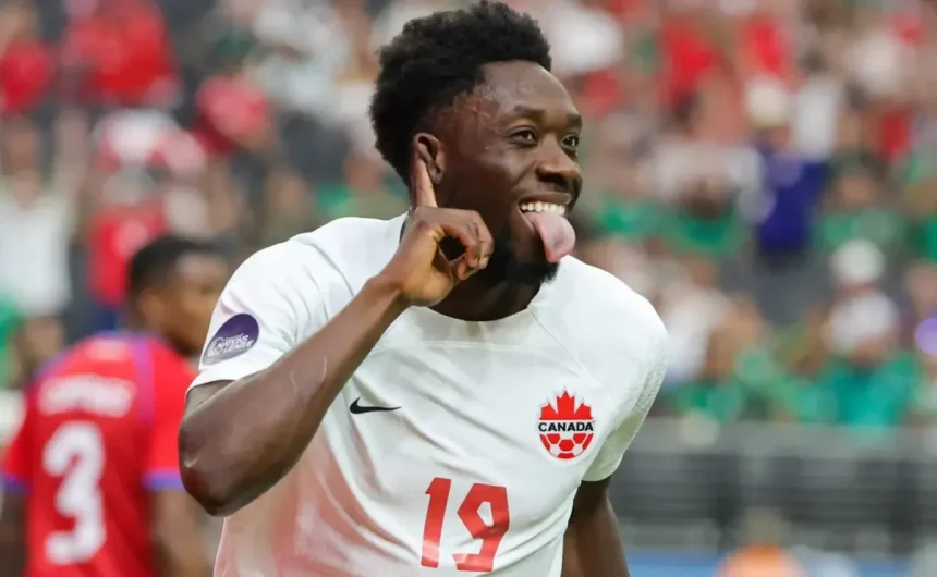 Why isn't Alphonso Davies playing for Canada vs. Australia in the international friendly?