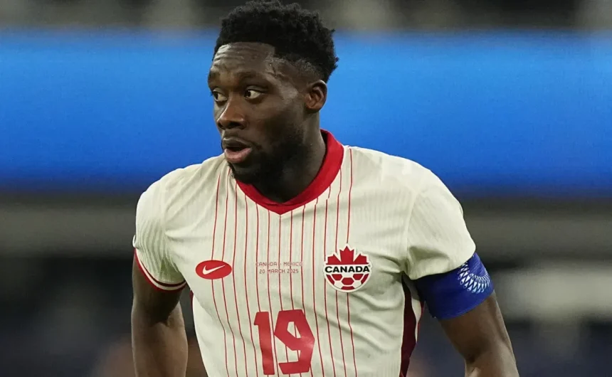Why isn't Alphonso Davis playing for Canada vs. Colombia in the international friendly?