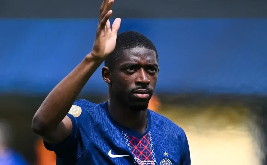 Why isn't Ousmane Dembele playing for PSG against Strasbourg in Ligue 1?