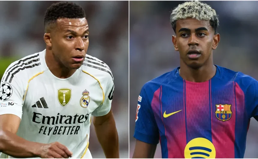 Will Kylian Mbappe and Lamine Yamal play today? Lineups for Real Madrid vs Barcelona