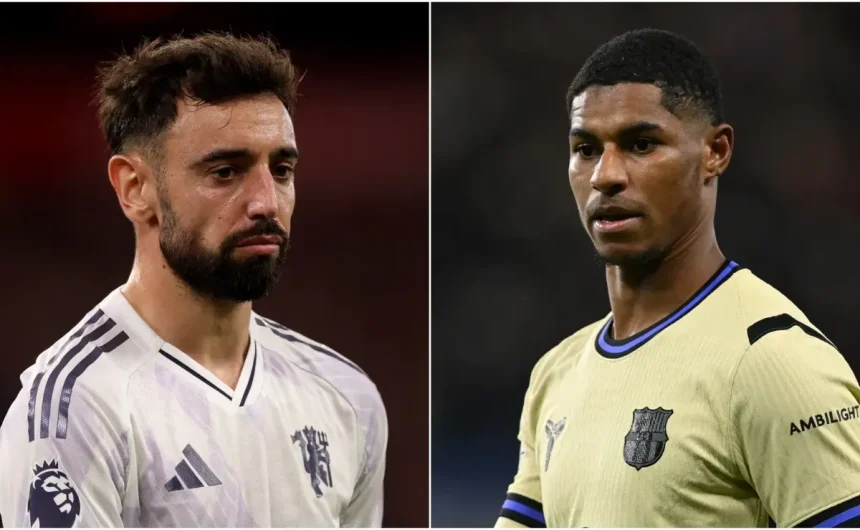 Bruno Fernandes and Marcus Rashford reportedly top 11-player list that could depart Manchester United