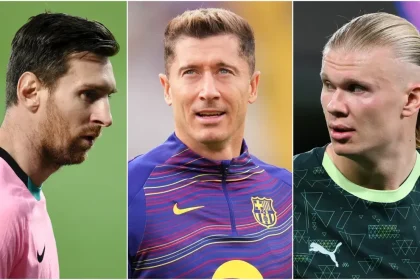 Lewandowski chasing Lionel Messi and Erling Haaland’s impressive Champions League goalscoring record