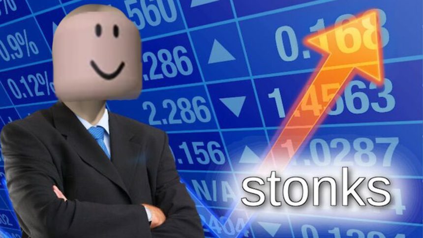 A judge's gavel over black and white roblox characters.