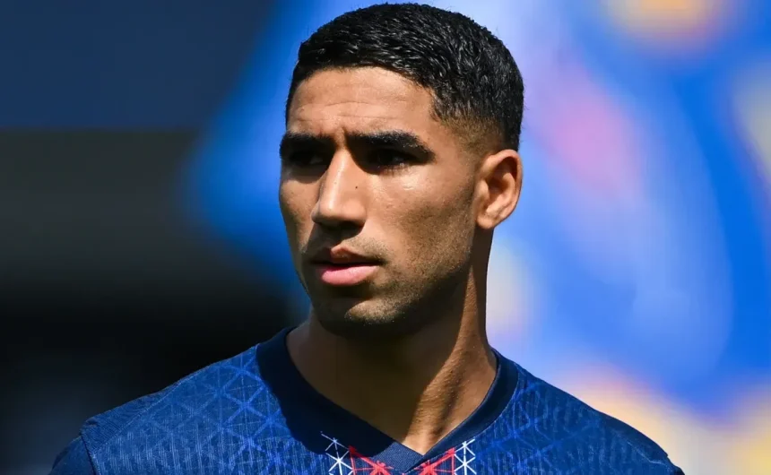 Why isn't Achraf Hakimi playing for PSG against Tottenham in the UEFA Champions League?