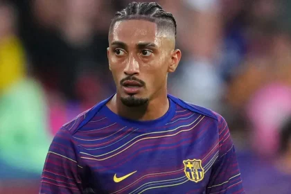 Why isn't Raphinha playing for Barcelona against Club Brugge in the UEFA Champions League?