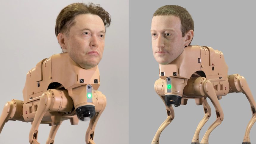 Artist creates robot dog with Elon Musk’s face that poops out AI art