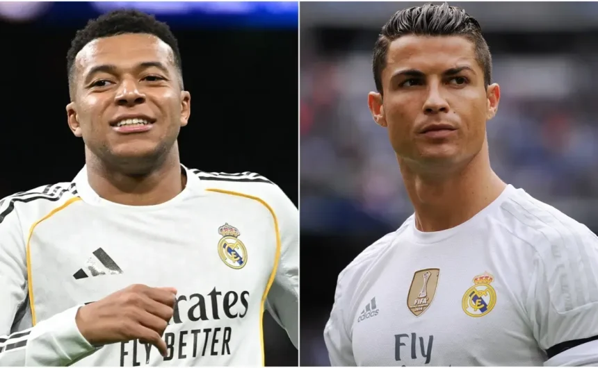 Kylian Mbappe delivers his take on Cristiano Ronaldo after tying his Real Madrid record: ‘I wanted to give him a shout-out’