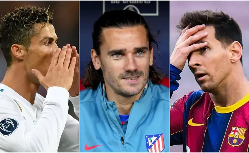 Lionel Messi and Cristiano Ronaldo snubbed by Antoine Griezmann in his La Liga GOAT choice