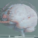 An image of AI over a brain