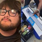 Dancingmoto riding motorbike alongside police car sirens