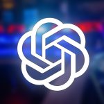 Police car in the background with ChatGPT logo in the foreground