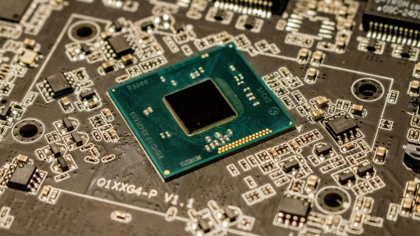 stock image of computer chip
