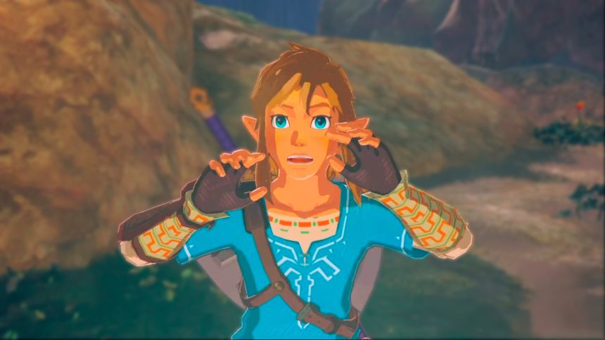 Link looking shocked
