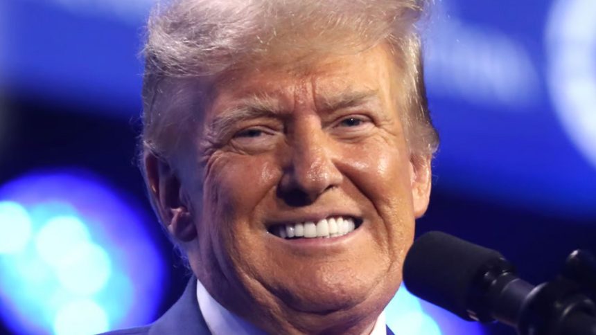 Trump smiling