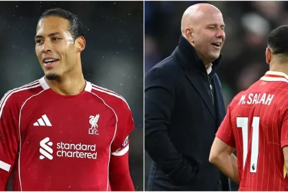 Virgil van Dijk praises Arne Slot’s approach to Mohamed Salah drama at Liverpool: ‘Calm in his own way’