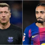 Why are stars Raphinha and Robert Lewandowski not playing for Barcelona against Real Betis in La Liga?