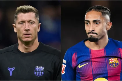 Why are stars Raphinha and Robert Lewandowski not playing for Barcelona against Real Betis in La Liga?