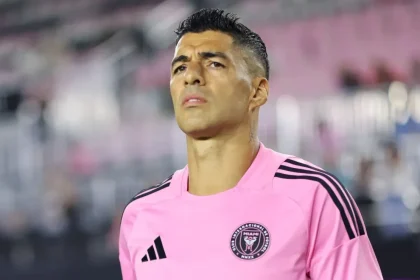 Why is Luis Suárez not playing for Inter Miami in the MLS Cup against Vancouver Whitecaps?