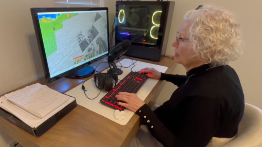 grandma youtuber playing minecraft