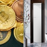 bitcoin on the left, superheat water heater on the right