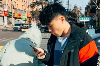 chinese man on phone