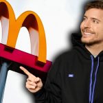 MrBeast next to a McDonald's sign.