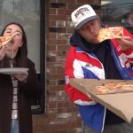 dave portnoy and Ann Michael Maye reviewing Gianni's Deli and Pizza