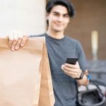 Image of a food delivery driver