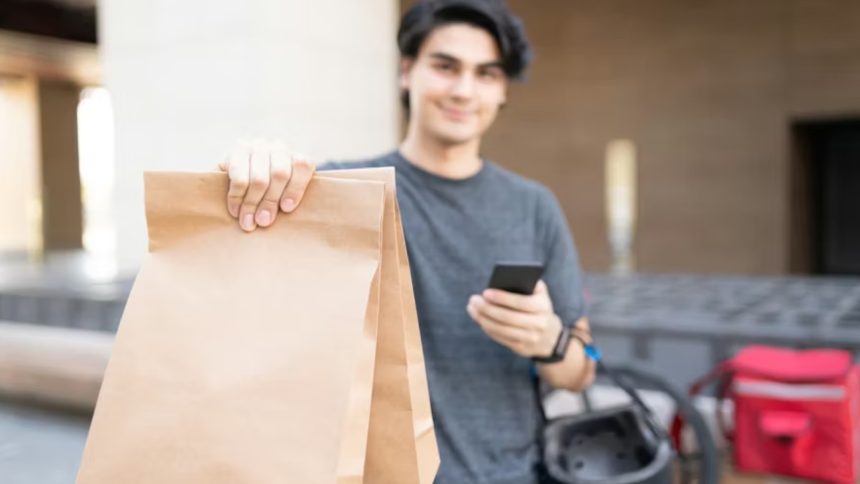 Image of a food delivery driver